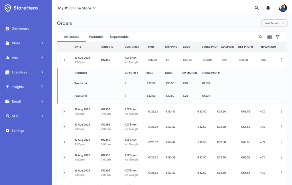 StoreHero | E-Commerce Analytics Platform | Book a Demo