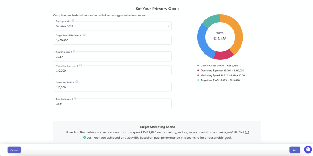 StoreHero Forecast Builder