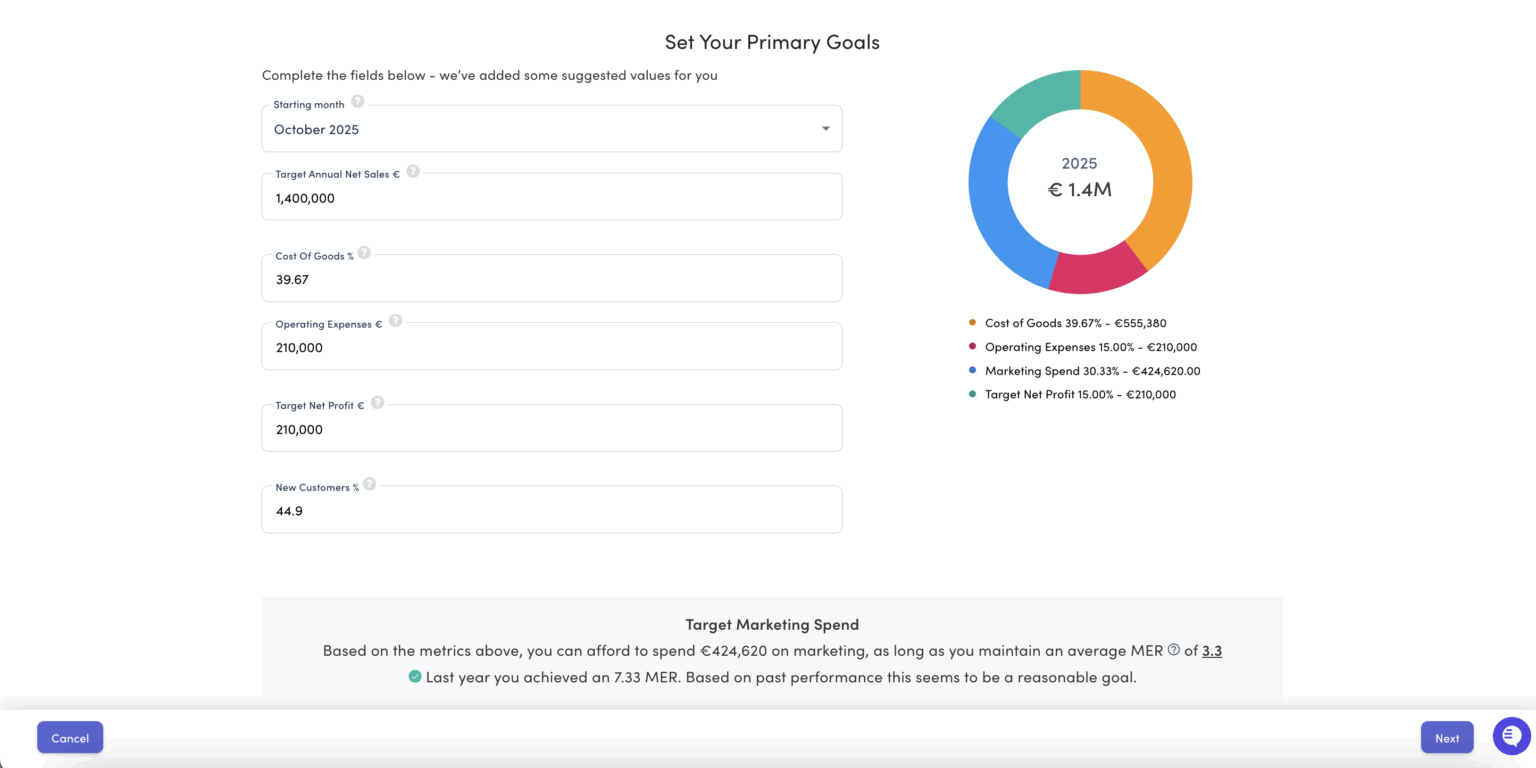 StoreHero Forecast Builder
